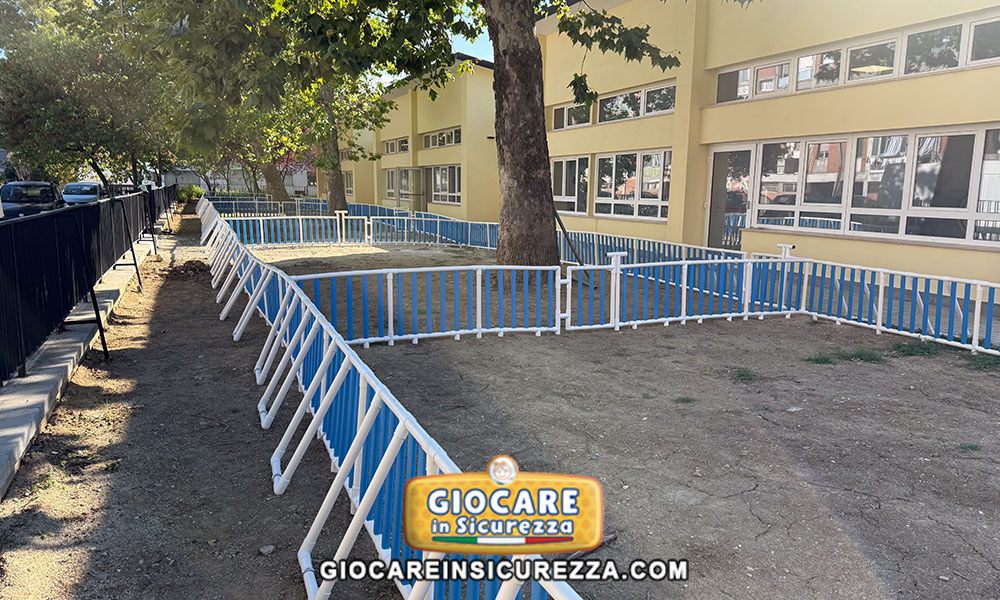 Protezioni con recinzione per giardino scolastico